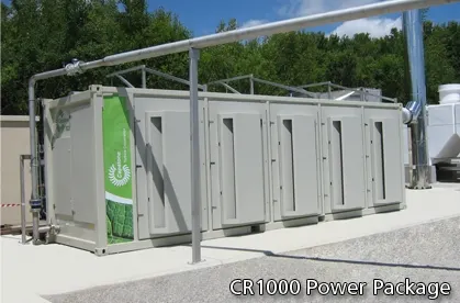 Containerized cogeneration power package