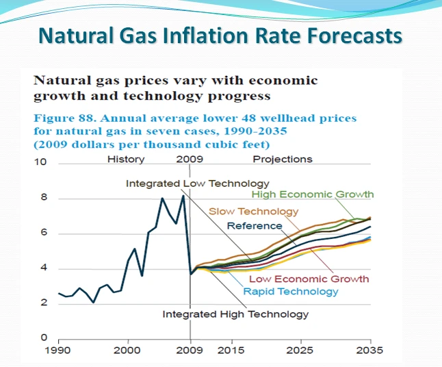 Chart: natural gas price inflation forecast