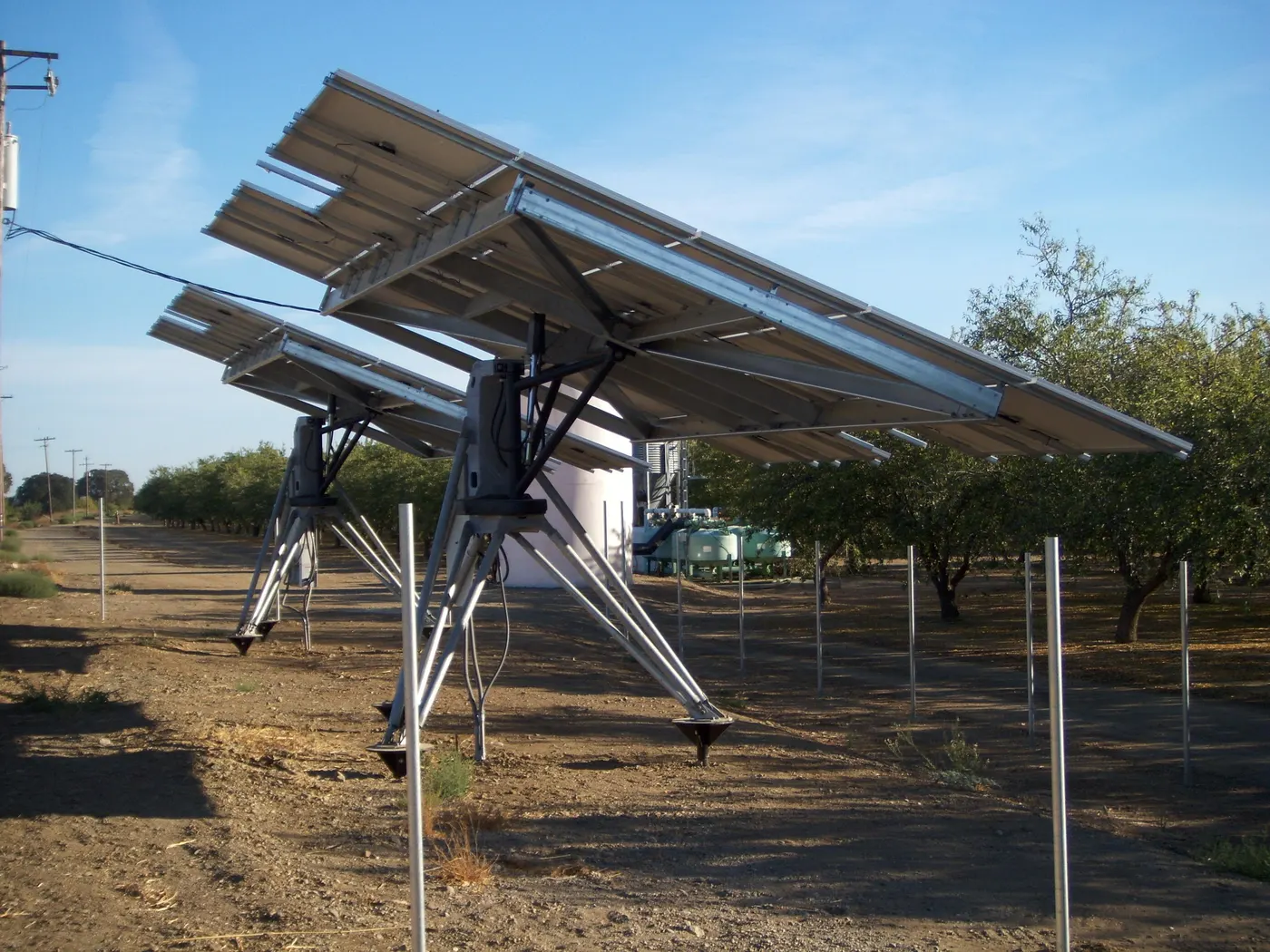 Solar trackers at Kaelin Farms
