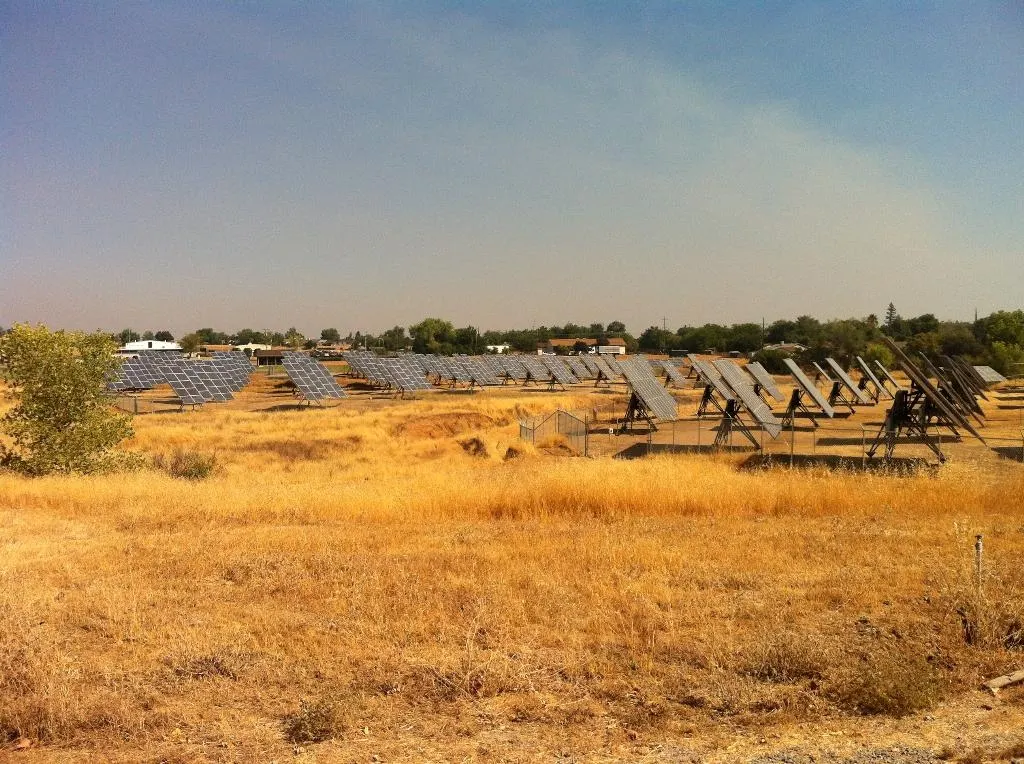 Solar array in Red Bluff